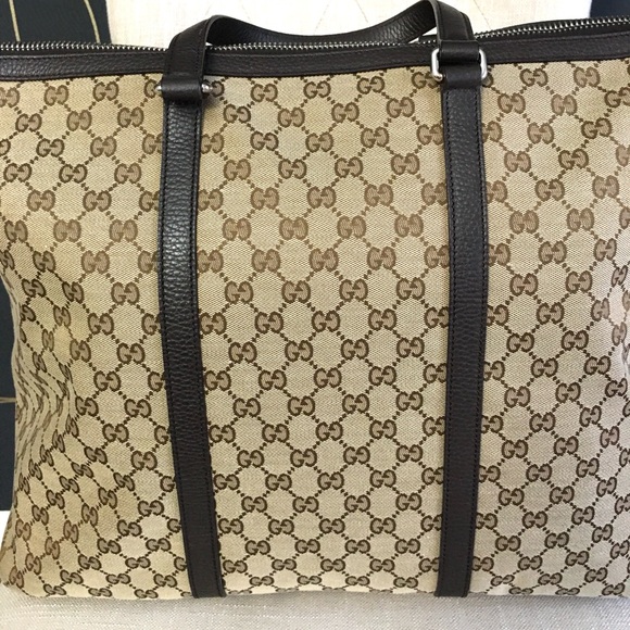 Authentic Gucci large tote bag brown monogram canvas - Picture 7 of 16